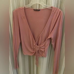 SHEIN pink drawstring longsleeve